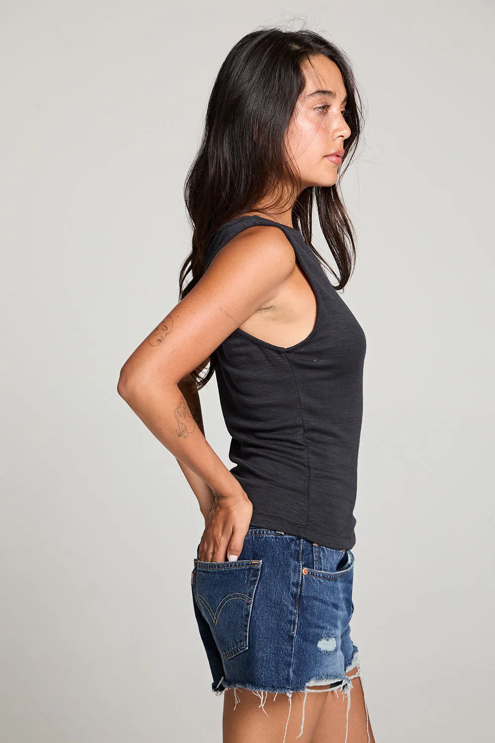 Alba Licorice Black Tank sold by Chaser product image thumbnail 2