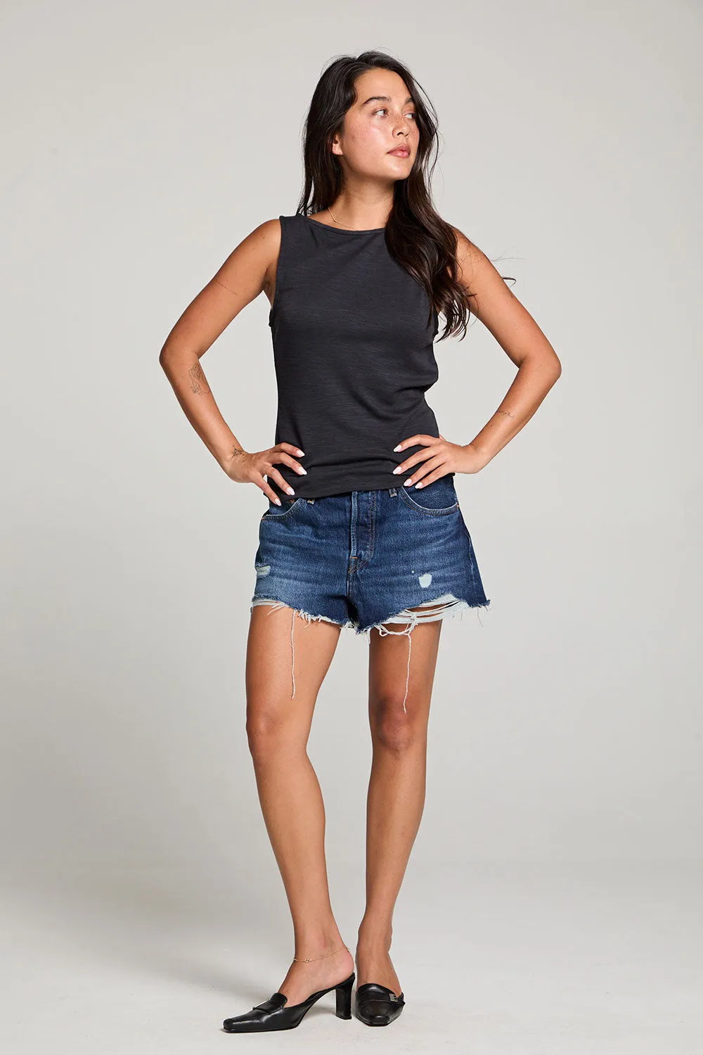 Alba Licorice Black Tank sold by Chaser product image thumbnail 5