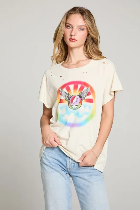 Grateful Dead Star Shields Winged Stealie Tee sold by Chaser