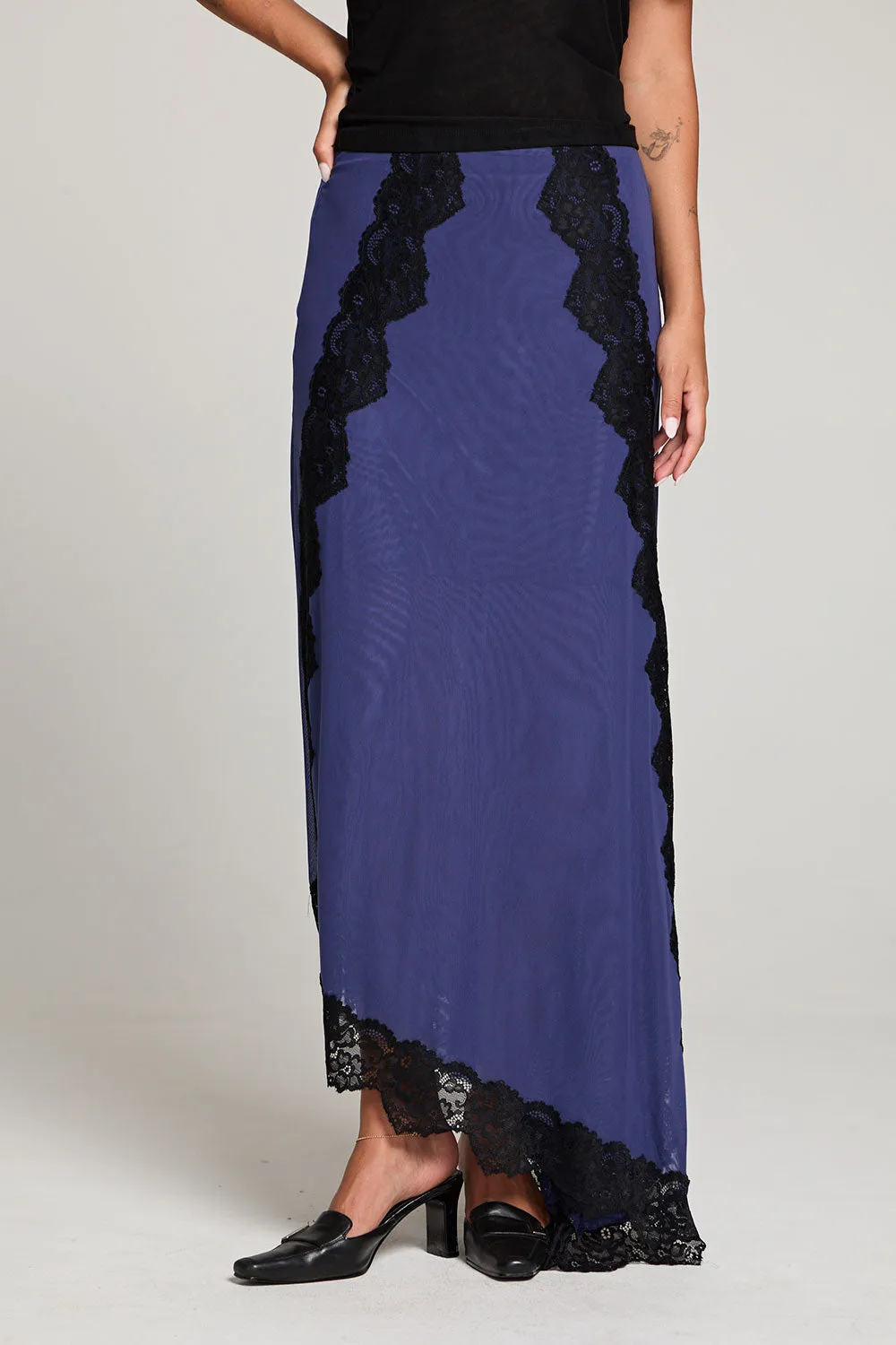 Demi Frost Blue Maxi Skirt sold by Chaser