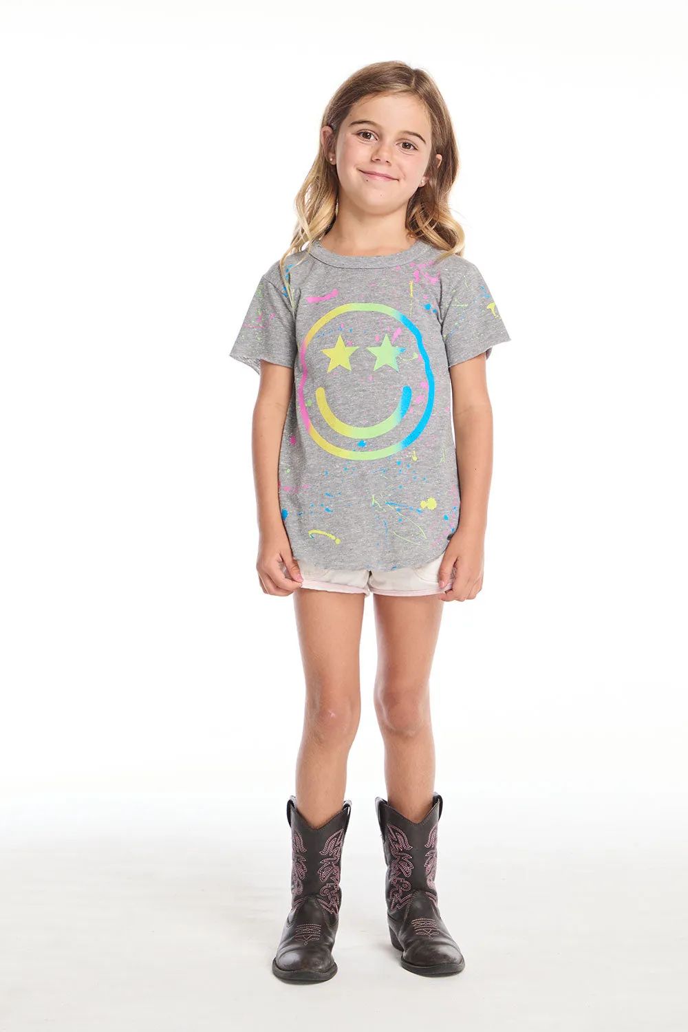 Happy Smiley Face Girls Tee sold by Chaser product image thumbnail 4