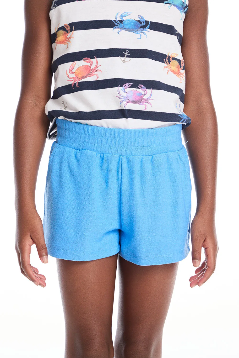 Jade Azure Blue Girls Shorts sold by Chaser