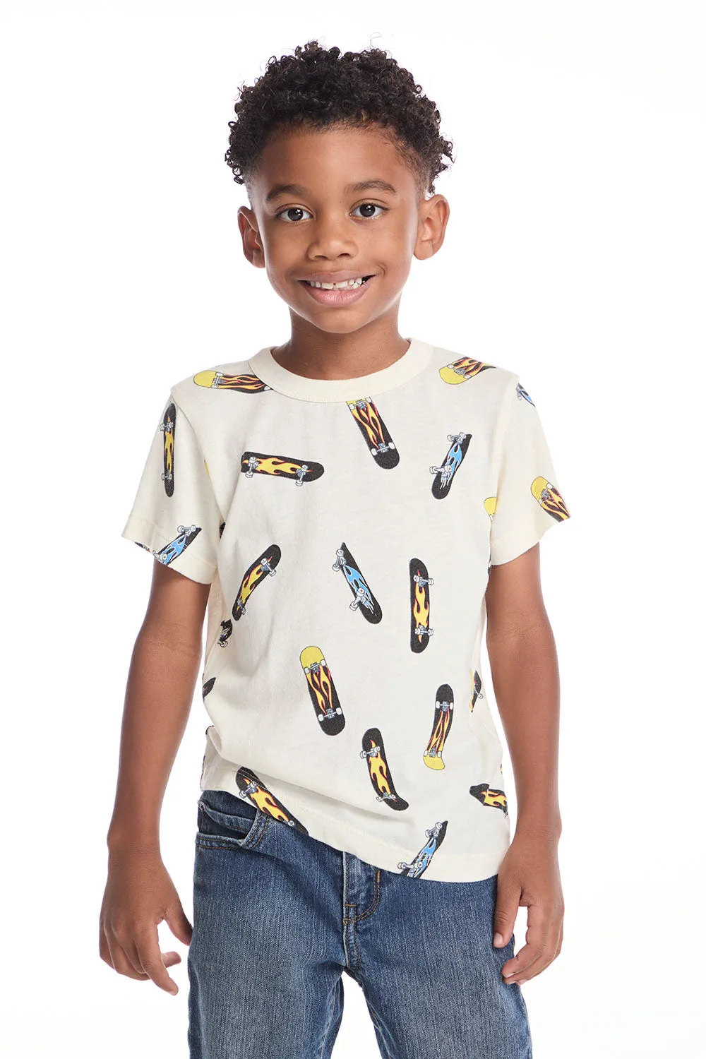 Skakeboard Flames Boys Tee sold by Chaser
