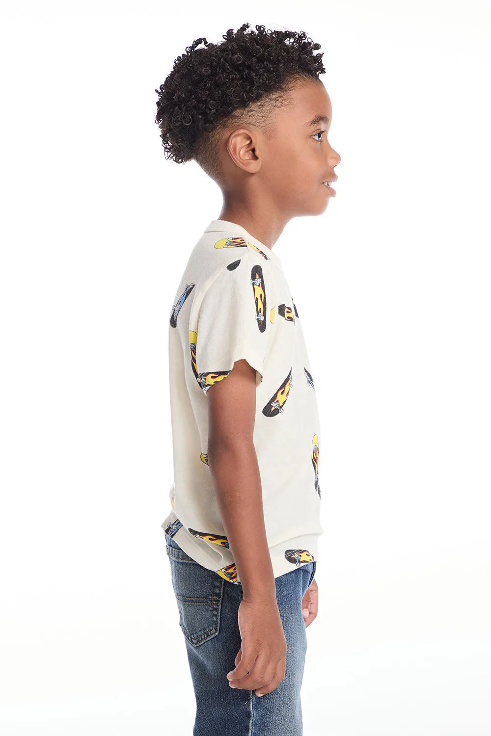 Skakeboard Flames Boys Tee sold by Chaser product image thumbnail 2