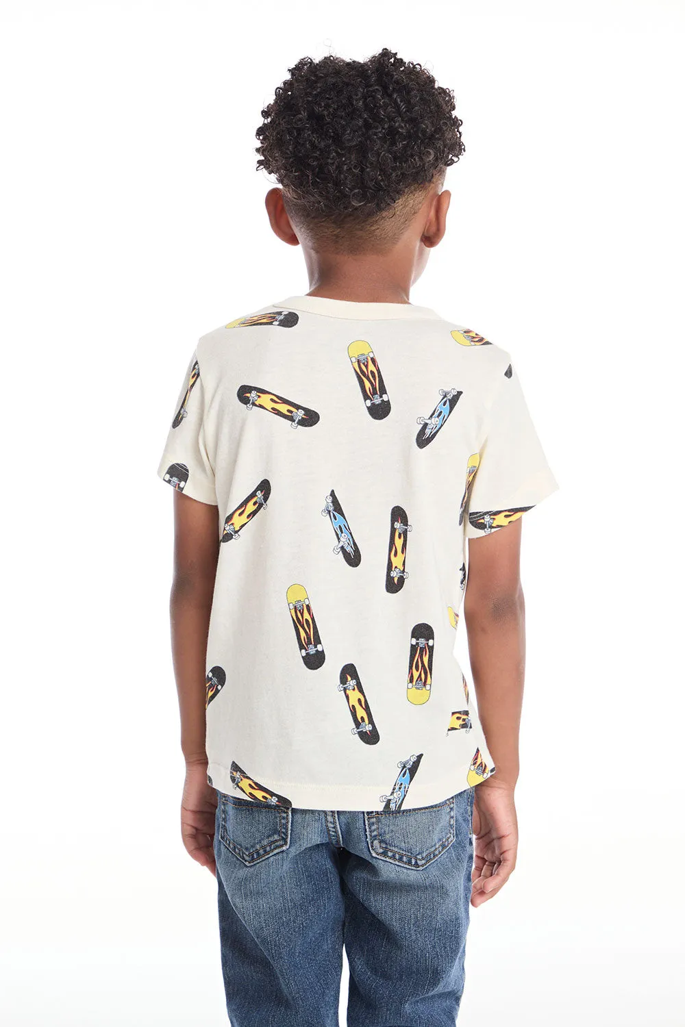 Skakeboard Flames Boys Tee sold by Chaser product image thumbnail 3