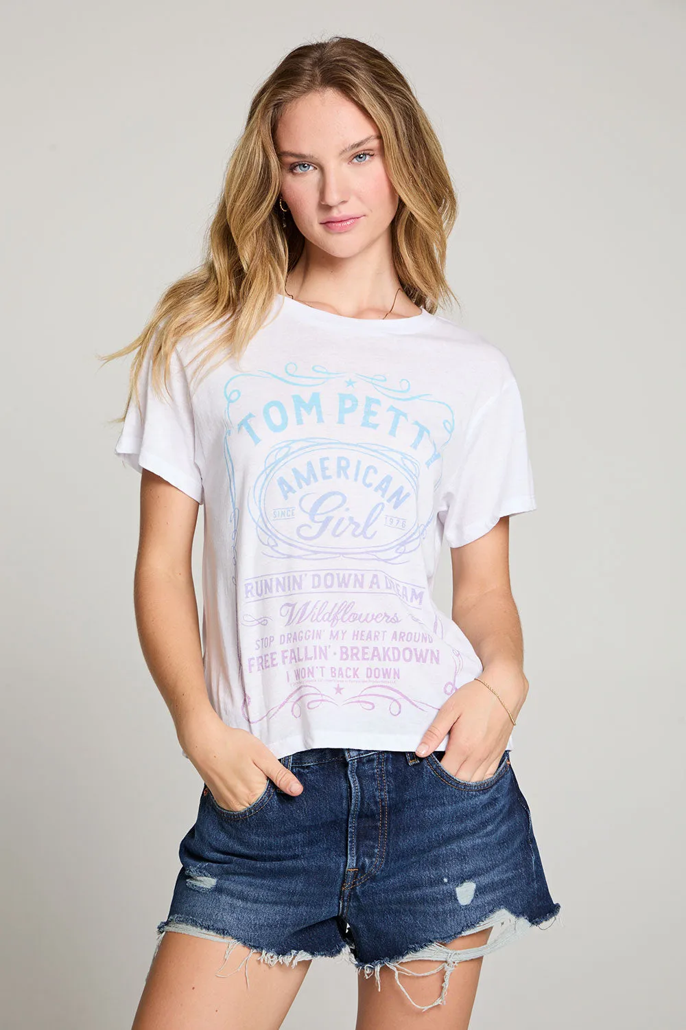 Tom Petty American Girl Gradient Crewneck Tee sold by Chaser