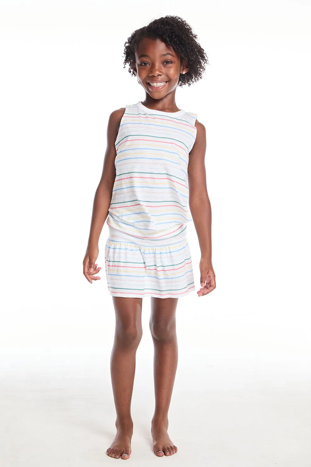 Peplum Happy Stripe Girls Skort sold by Chaser product image thumbnail 4