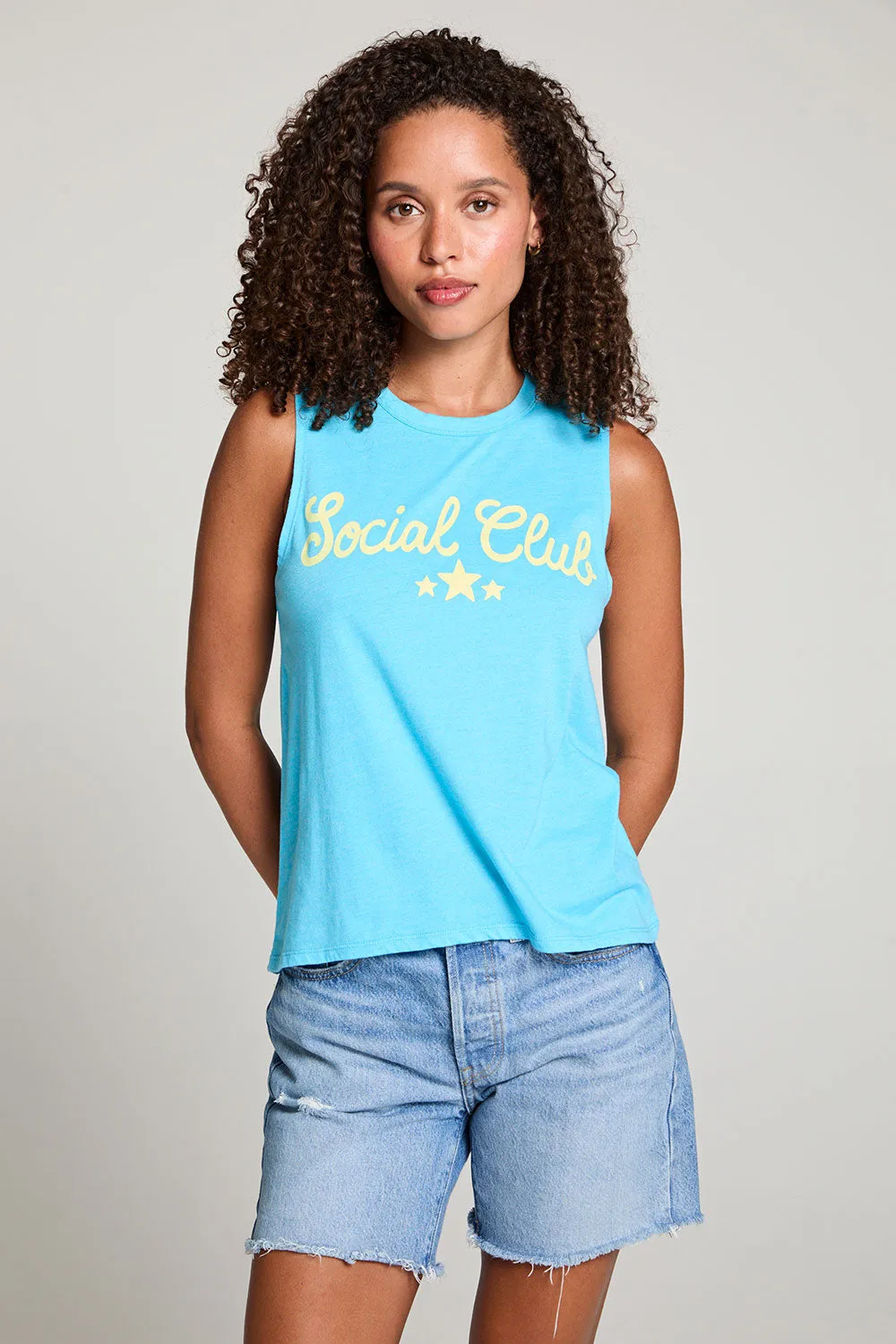 Social Club Muscle Tee sold by Chaser product image thumbnail 4