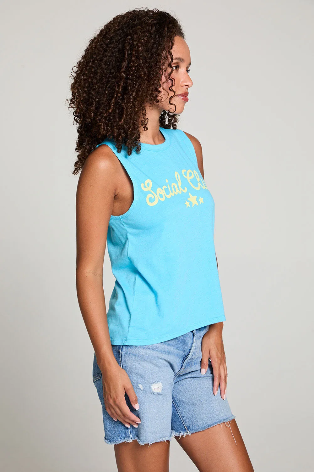 Social Club Muscle Tee sold by Chaser product image thumbnail 2