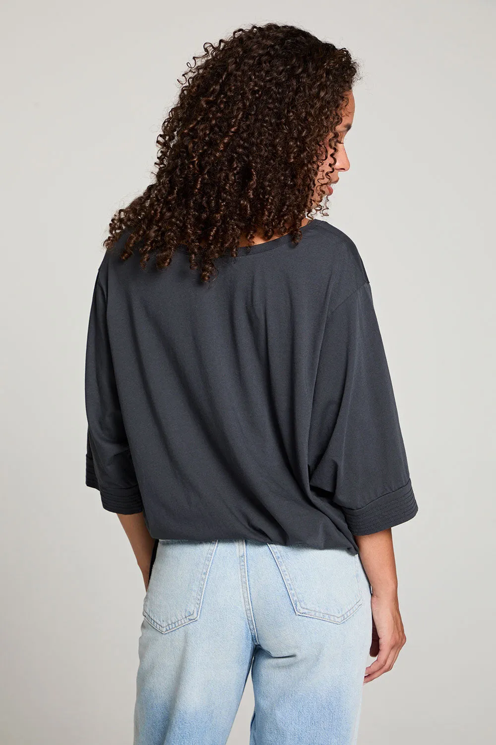 Gianna Licorice Black Tee sold by Chaser product image thumbnail 3