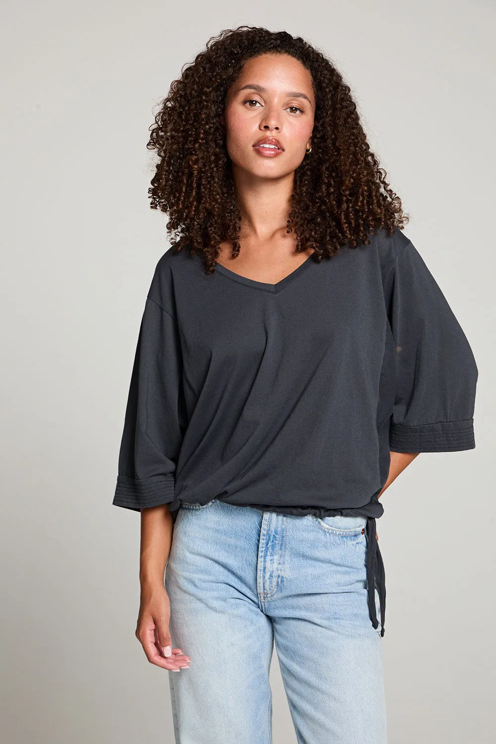 Gianna Licorice Black Tee sold by Chaser