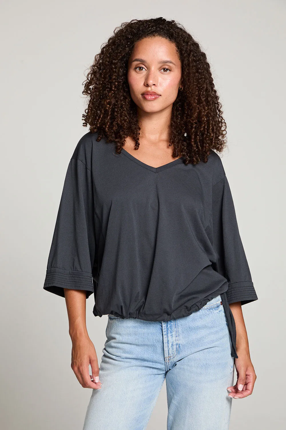 Gianna Licorice Black Tee sold by Chaser product image thumbnail 4