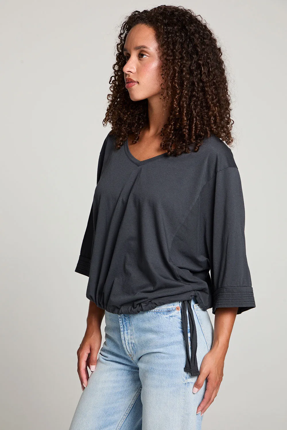 Gianna Licorice Black Tee sold by Chaser product image thumbnail 2