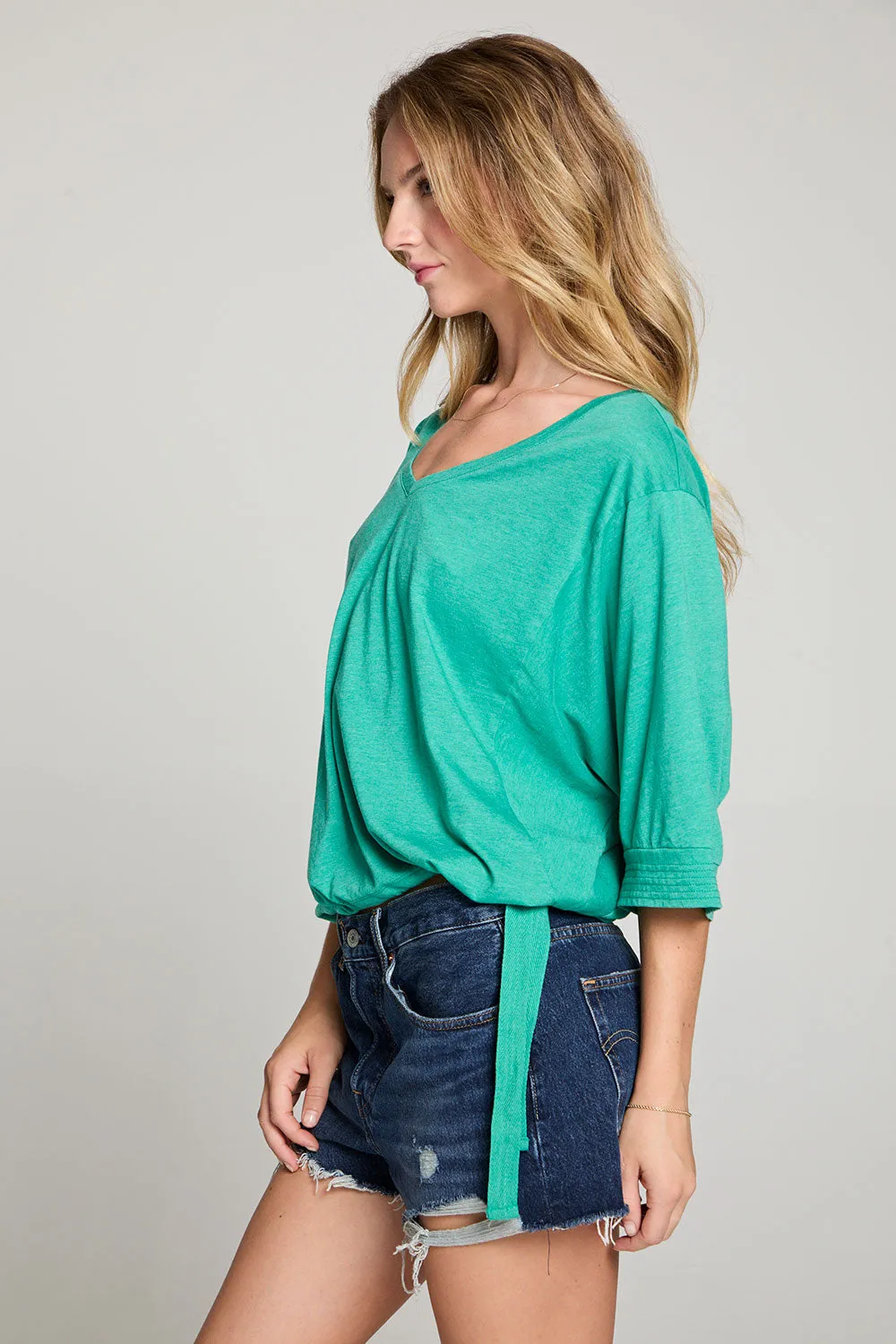 Gianna Clover Green Tee sold by Chaser product image thumbnail 2