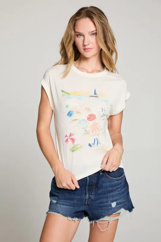 Painterly St Tropez Tee sold by Chaser