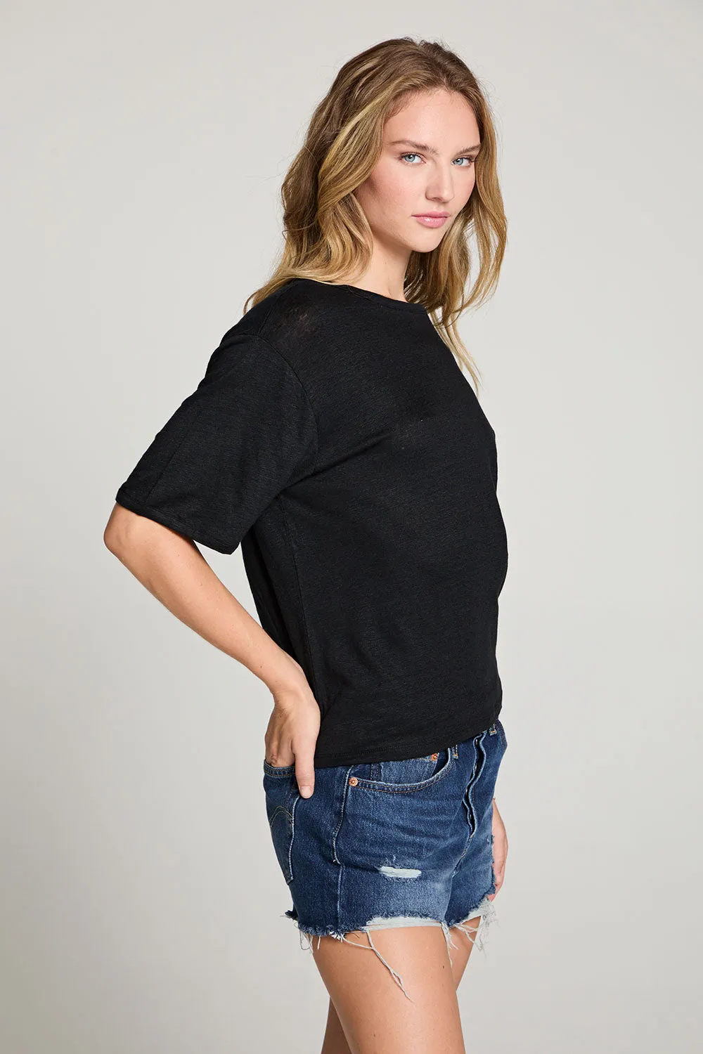 Charlotte Black Tee sold by Chaser product image thumbnail 2