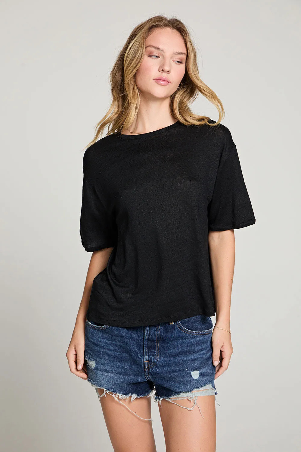 Charlotte Black Tee sold by Chaser product image thumbnail 4