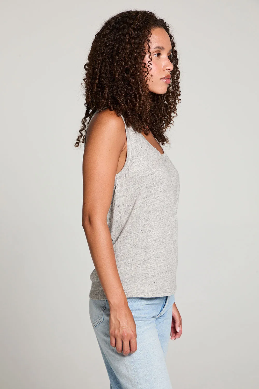 Gloria Heather Grey Tank Top sold by Chaser product image thumbnail 2