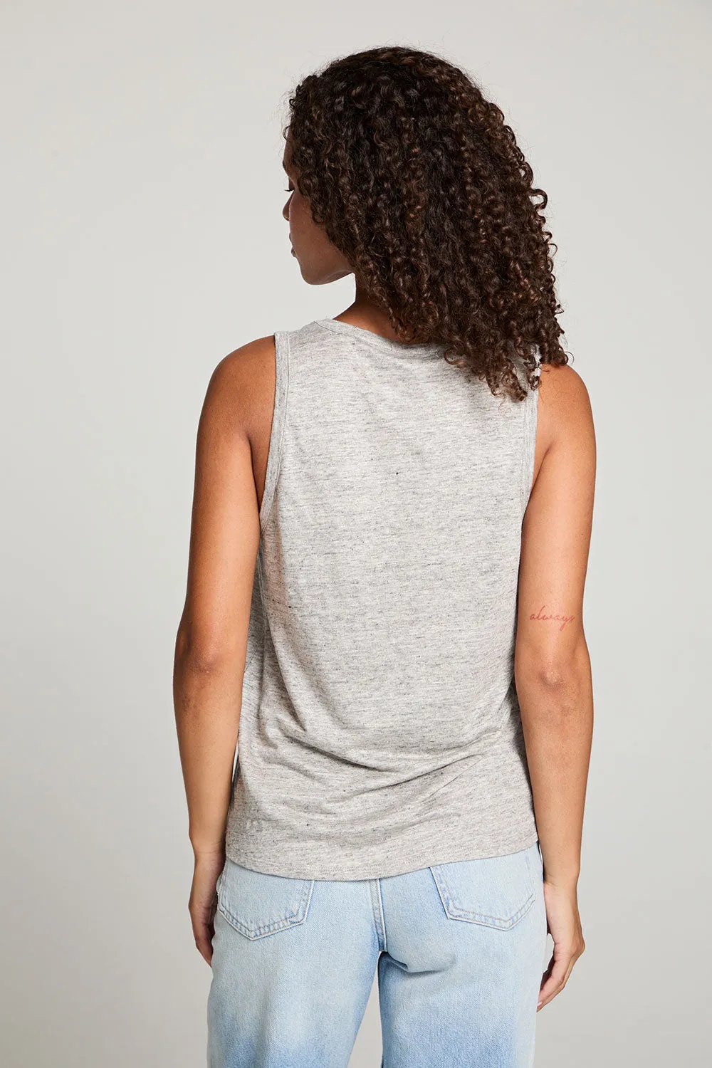 Gloria Heather Grey Tank Top sold by Chaser product image thumbnail 3