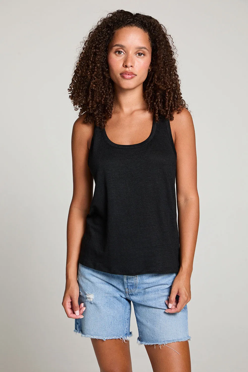 Gloria Black Tank Top sold by Chaser product image thumbnail 4