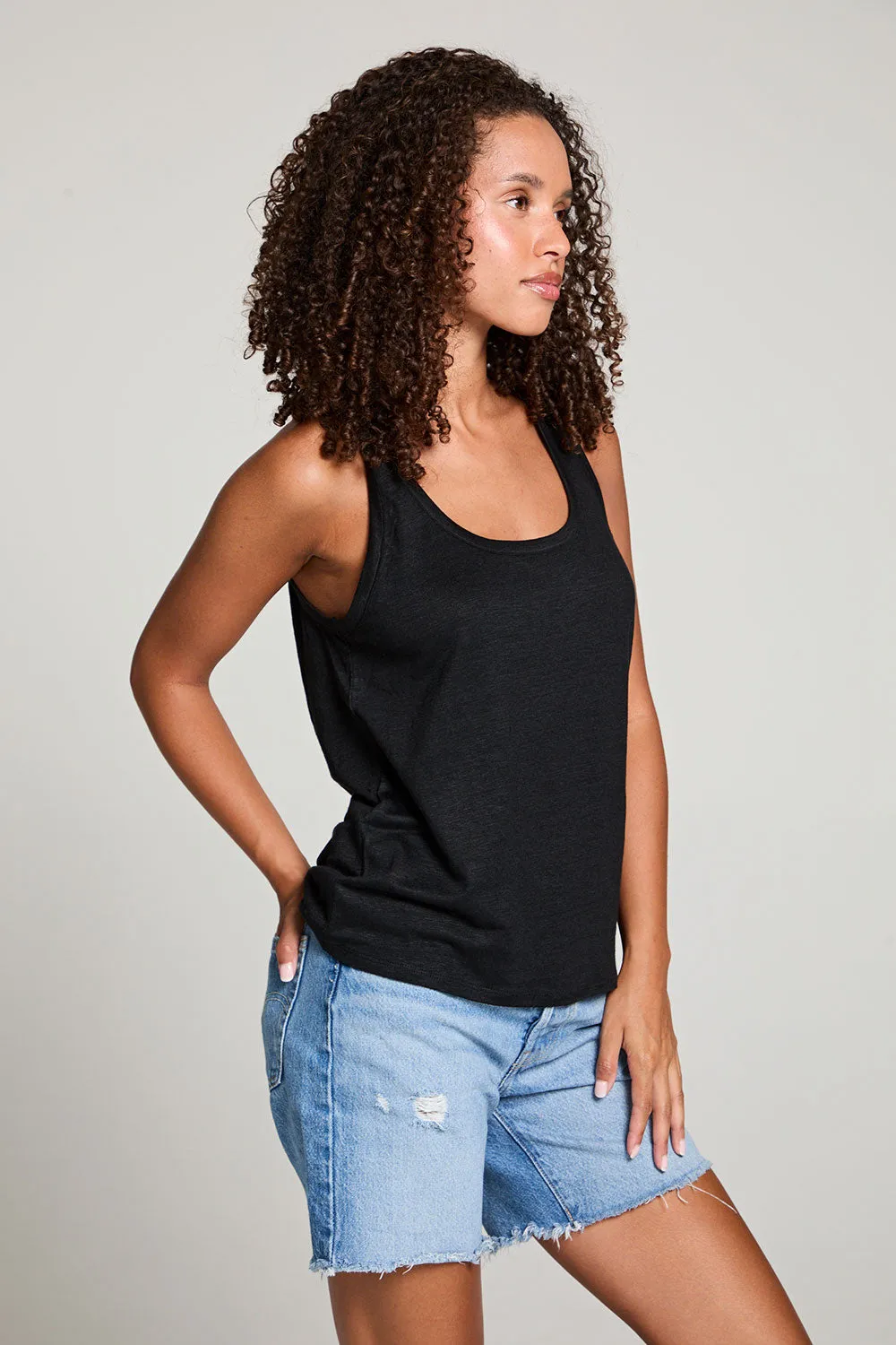 Gloria Black Tank Top sold by Chaser product image thumbnail 2