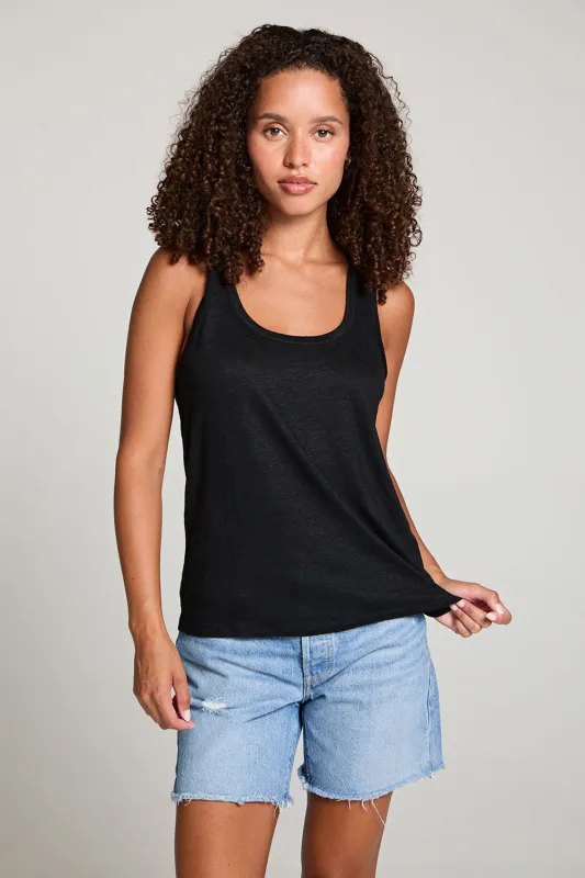 Gloria Black Tank Top sold by Chaser
