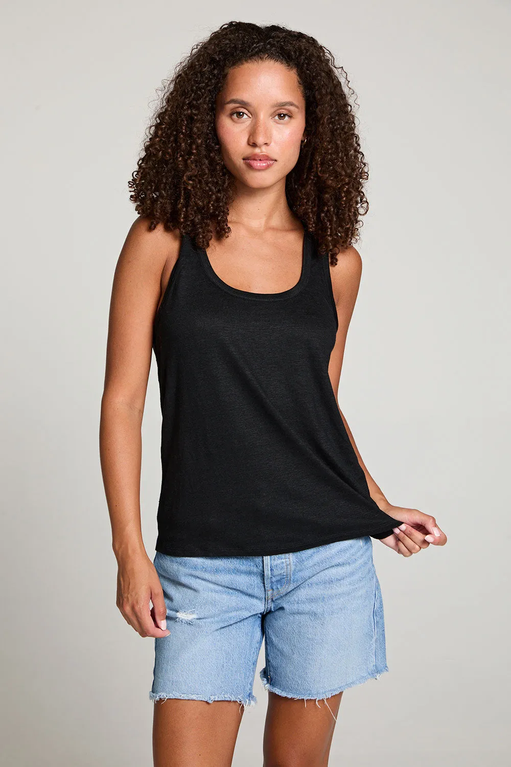 Gloria Black Tank Top sold by Chaser