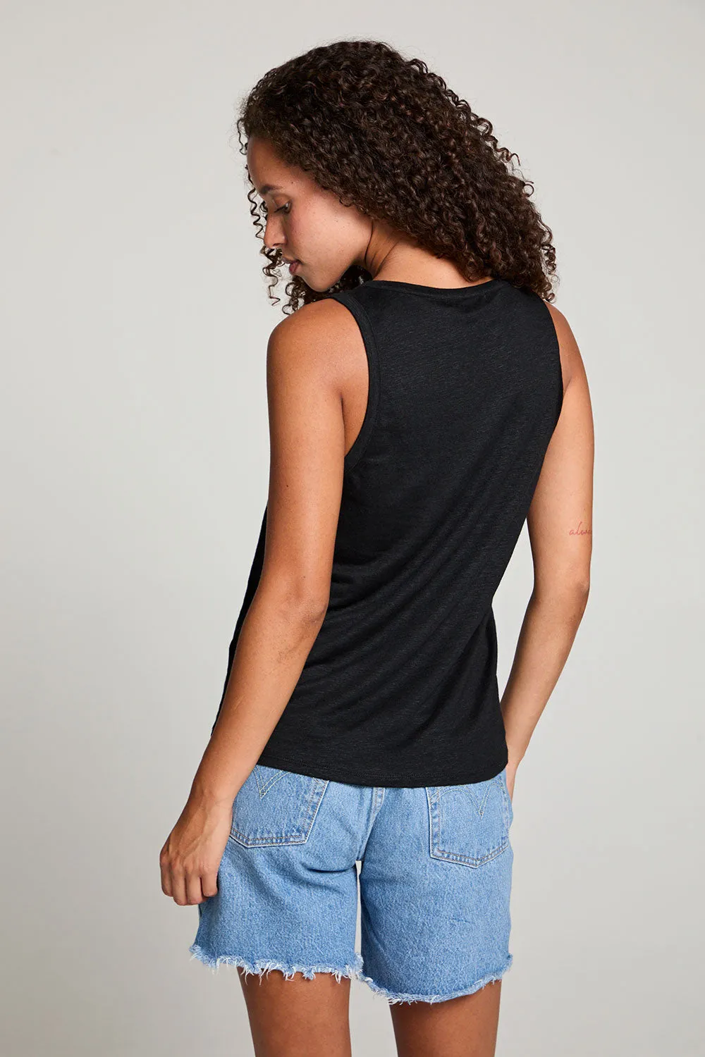 Gloria Black Tank Top sold by Chaser product image thumbnail 3