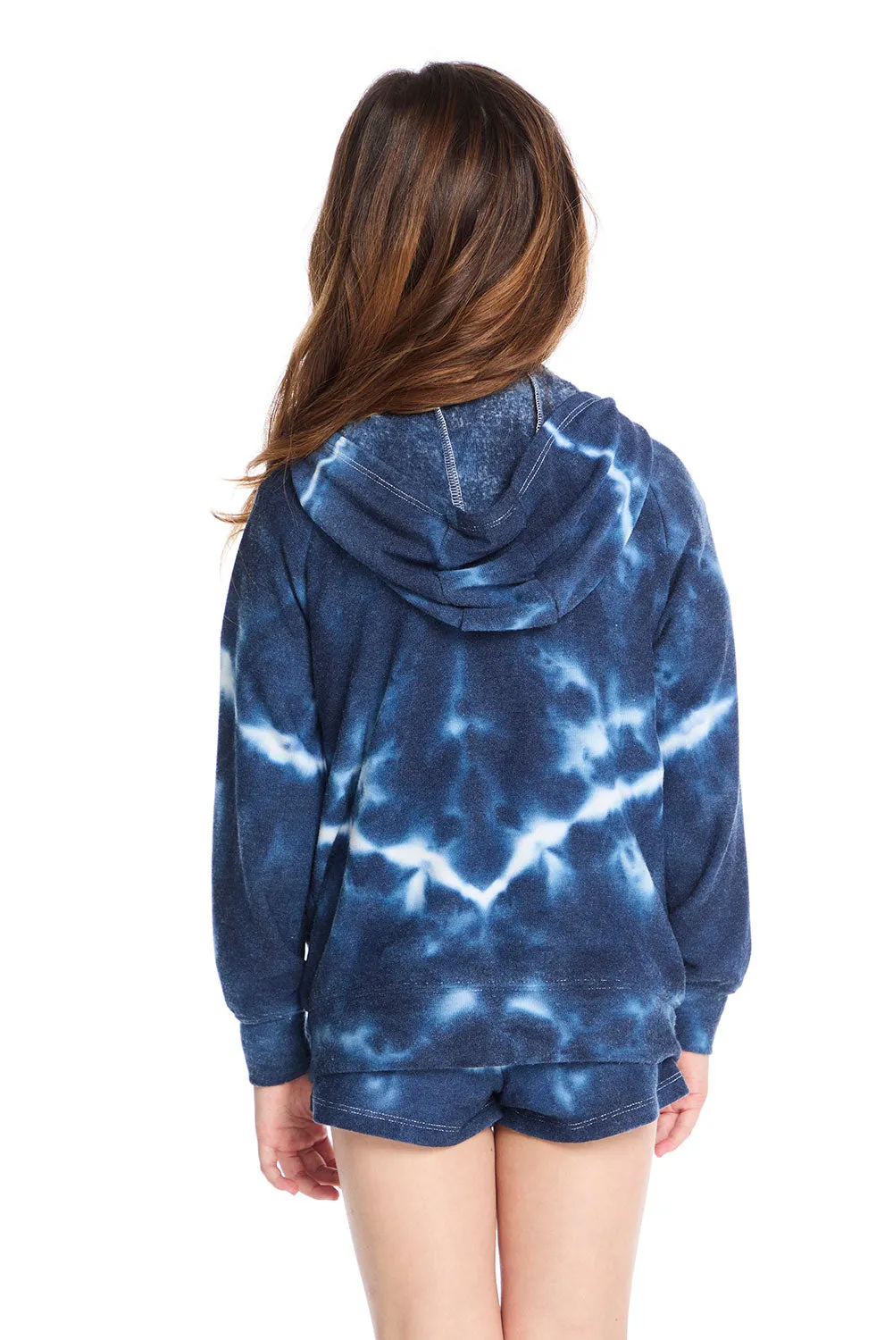 Zip Up Indigo Heart Hoodie sold by Chaser product image thumbnail 4