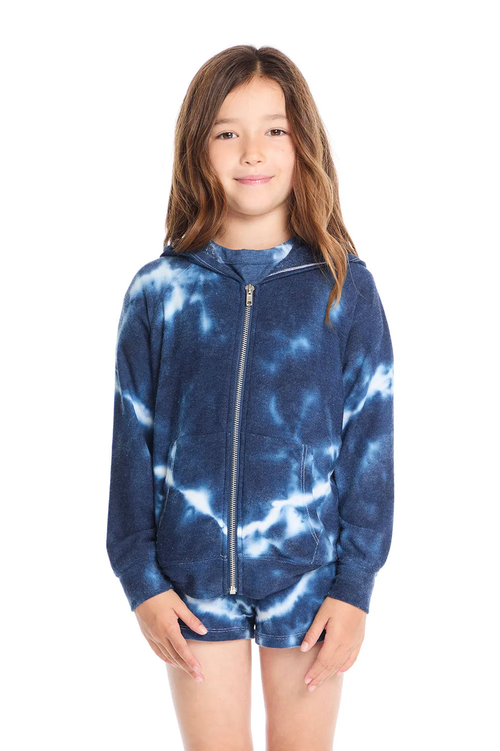 Zip Up Indigo Heart Hoodie sold by Chaser product image thumbnail 5