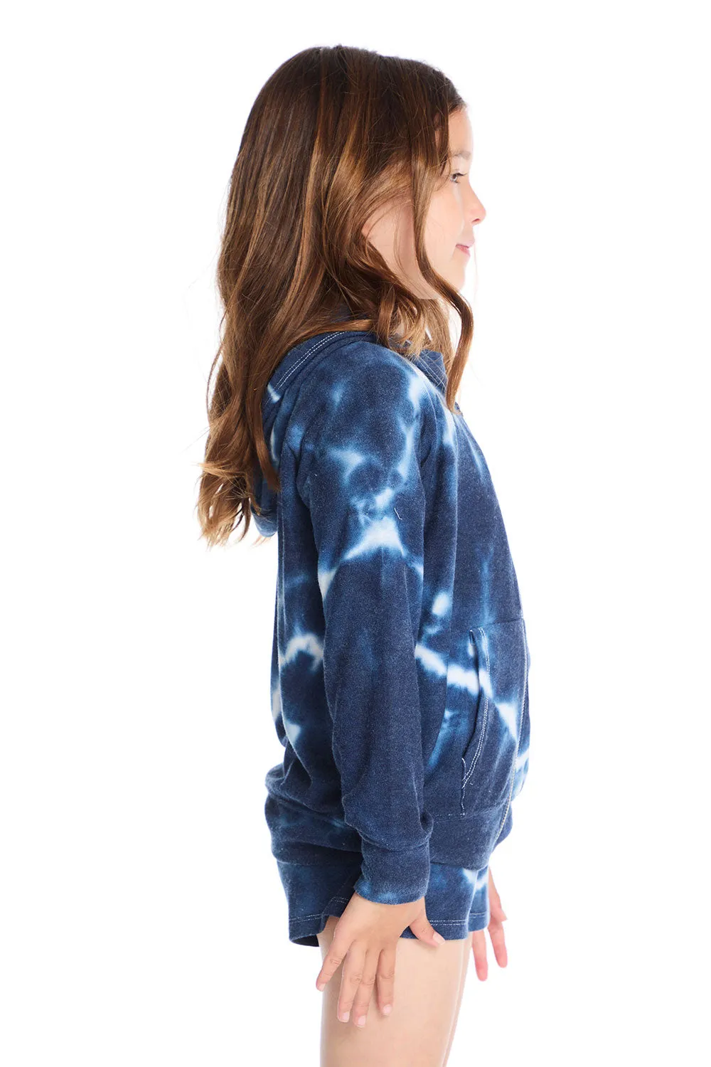 Zip Up Indigo Heart Hoodie sold by Chaser product image thumbnail 3