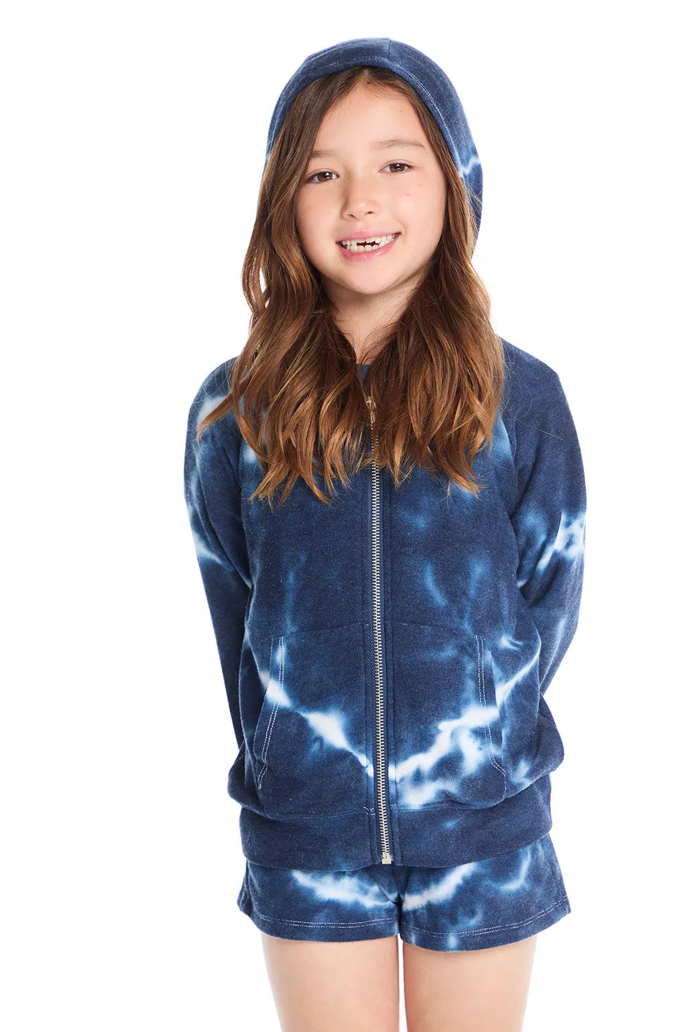 Zip Up Indigo Heart Hoodie sold by Chaser product image thumbnail 2