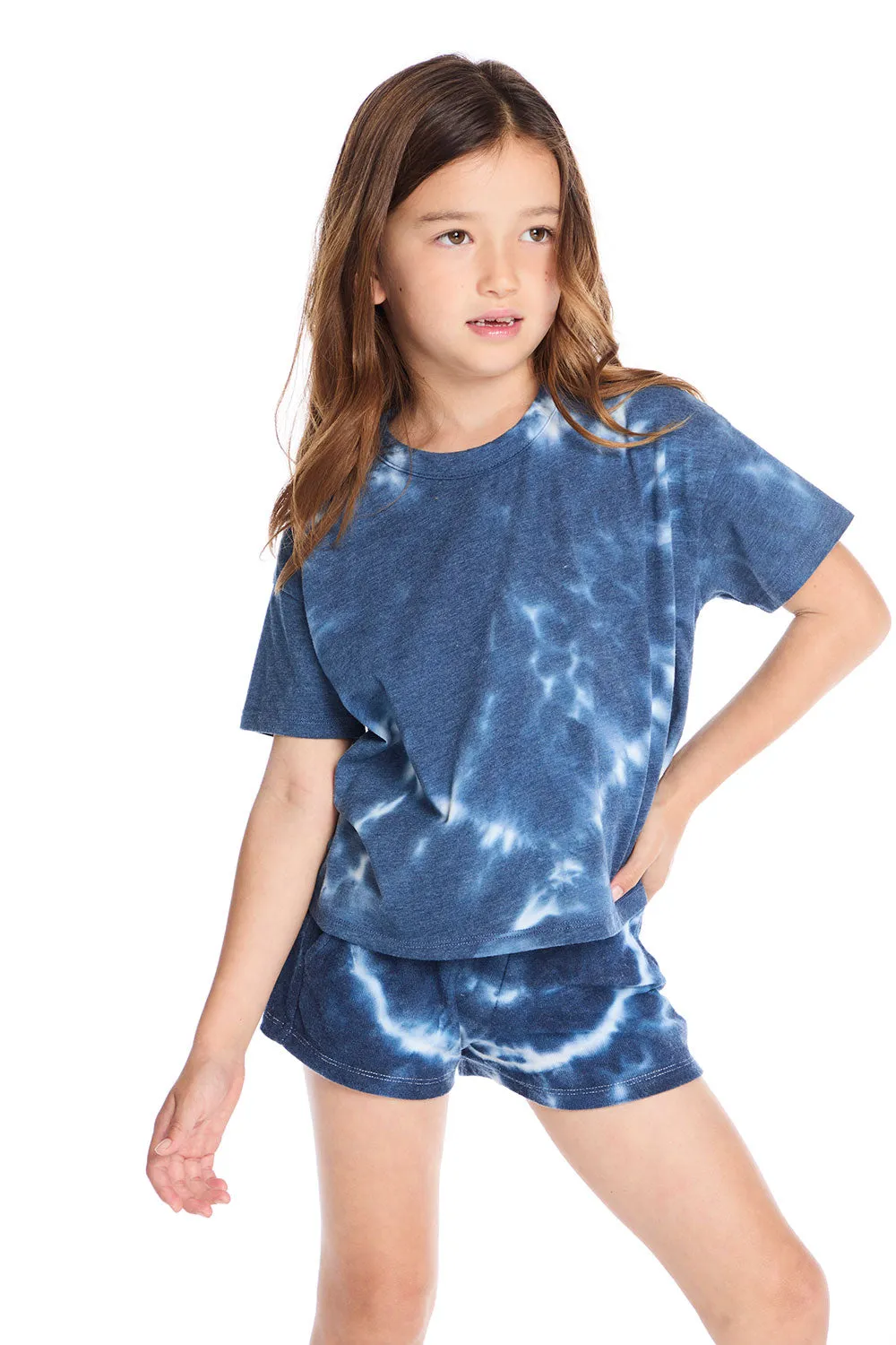 Indigo Heart Tie Dye T-Shirt sold by Chaser product image thumbnail 4