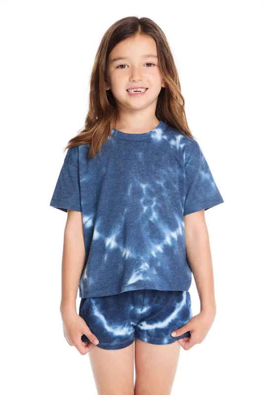 Indigo Heart Tie Dye T-Shirt sold by Chaser