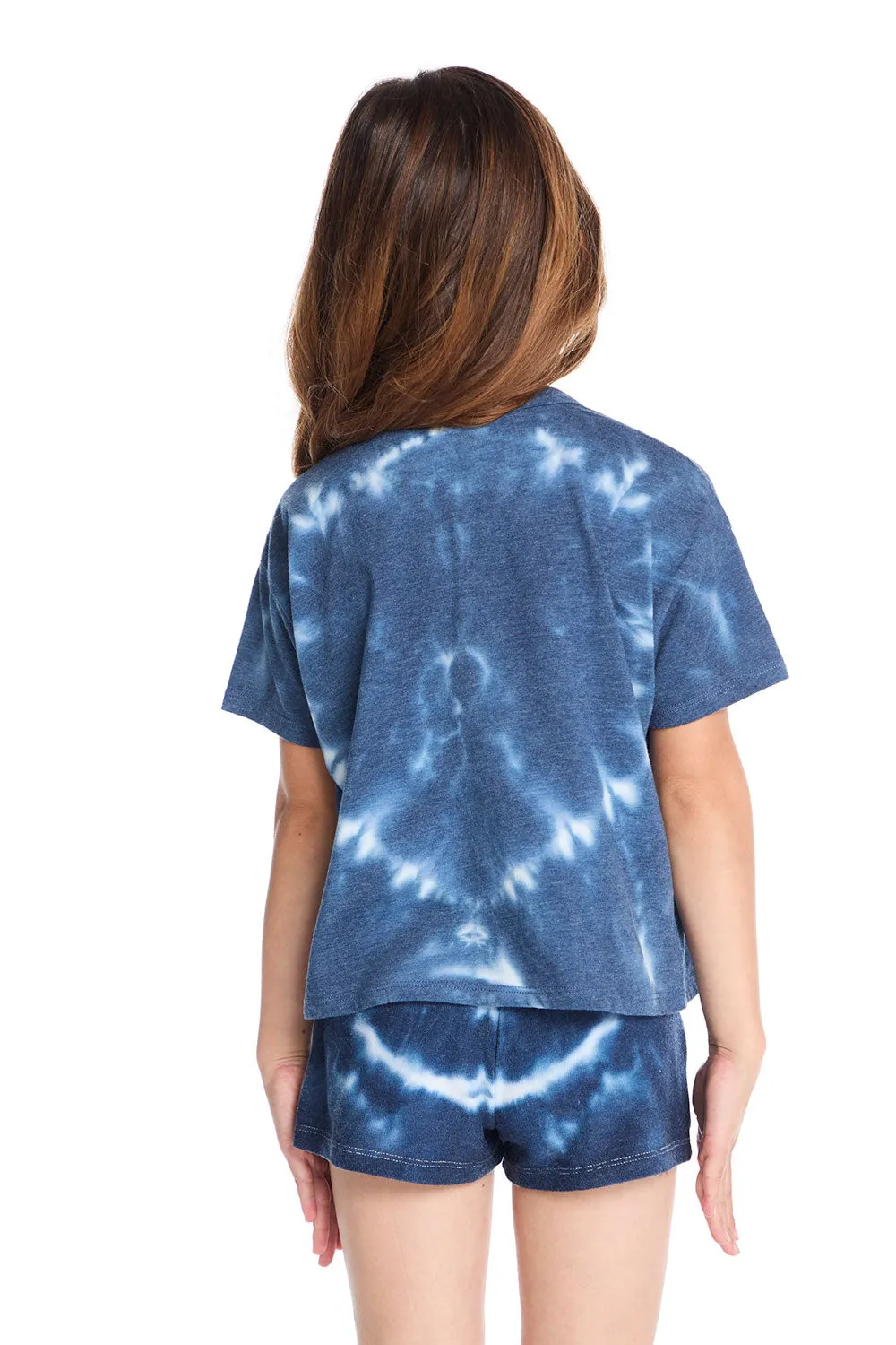 Indigo Heart Tie Dye T-Shirt sold by Chaser product image thumbnail 3