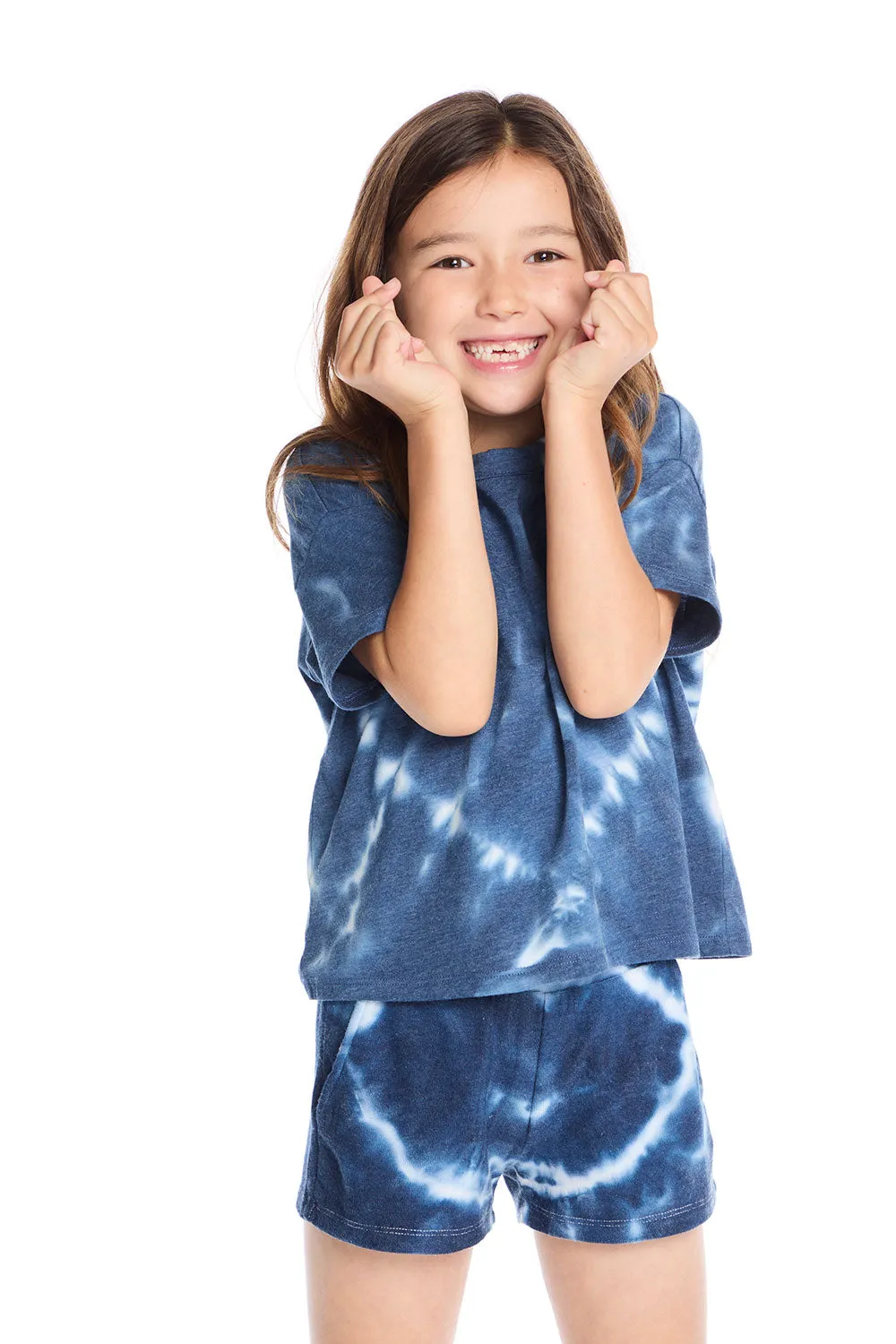 Indigo Heart Tie Dye T-Shirt sold by Chaser product image thumbnail 5