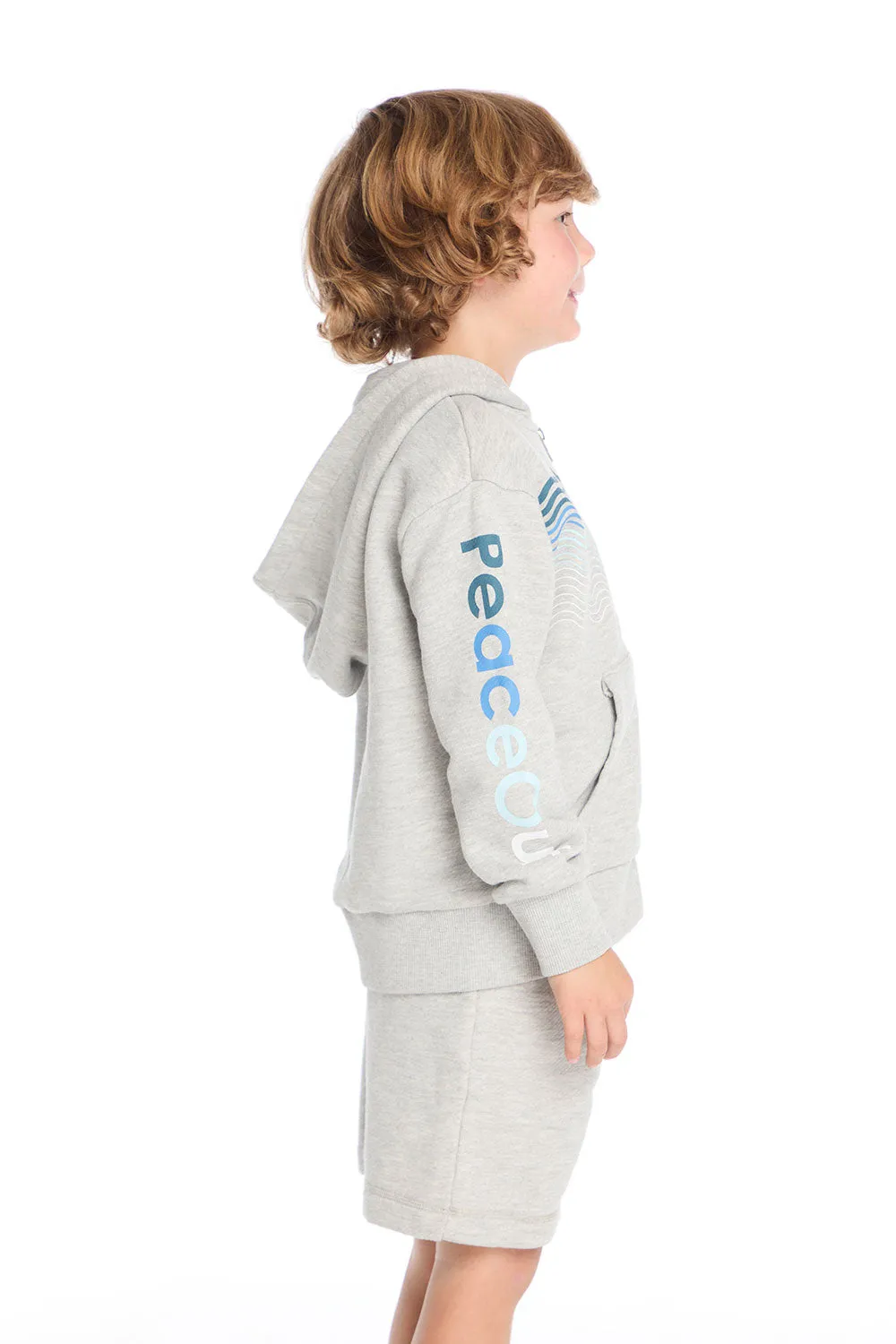 Peace Out Zip Up Hoodie sold by Chaser product image thumbnail 2