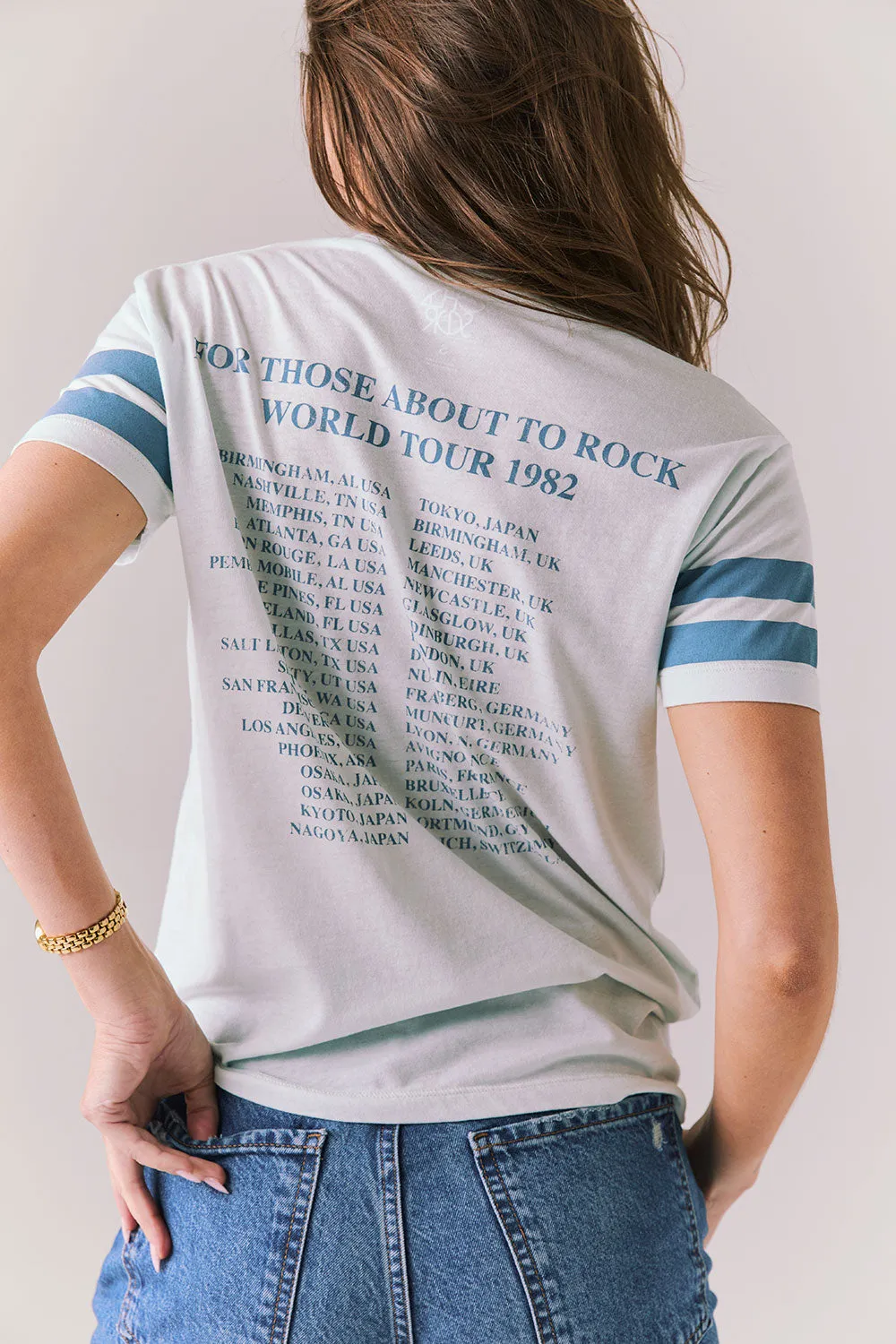 AC/DC ‘82 Tour Crew Neck Tee sold by Chaser product image thumbnail 3