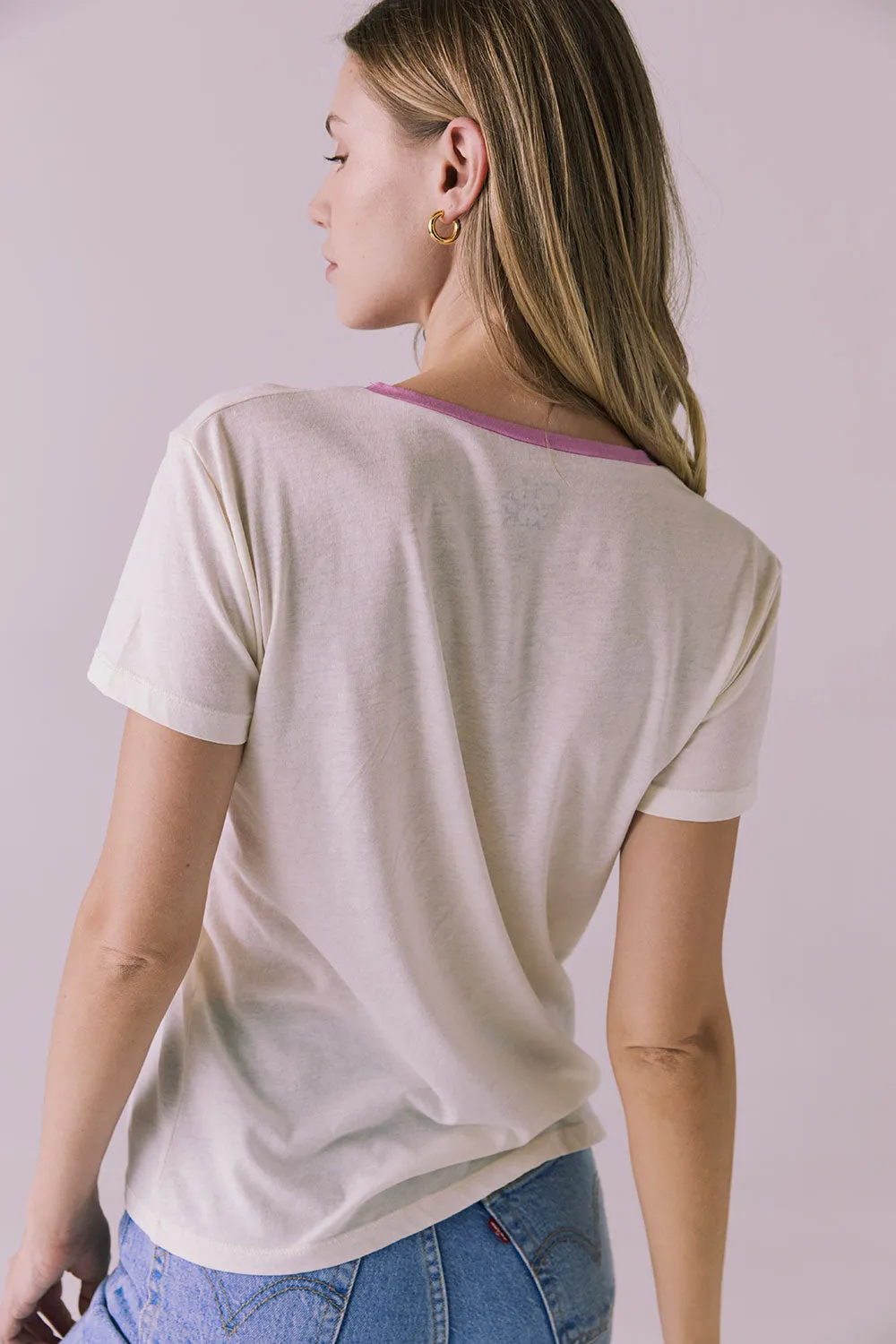 Sunset In Paris Vintage Jersey Crew Neck Tee sold by Chaser product image thumbnail 4