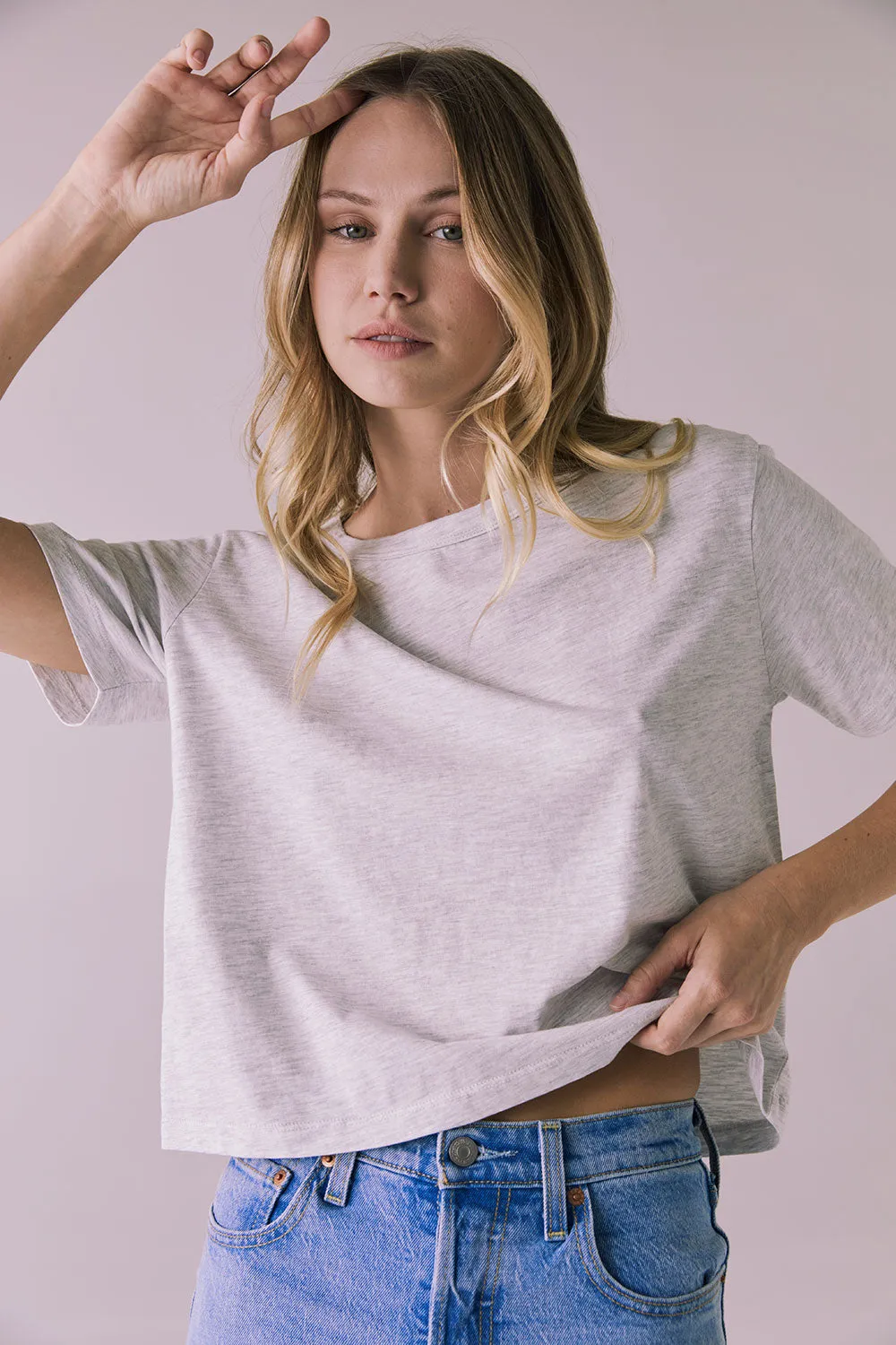 Jameson Light Heather Grey Tee sold by Chaser product image thumbnail 5