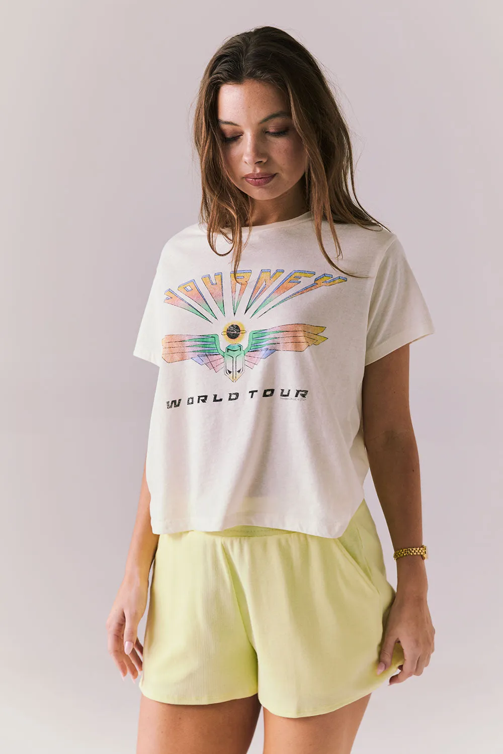 Journey World Tour Crewneck Tee sold by Chaser product image thumbnail 5