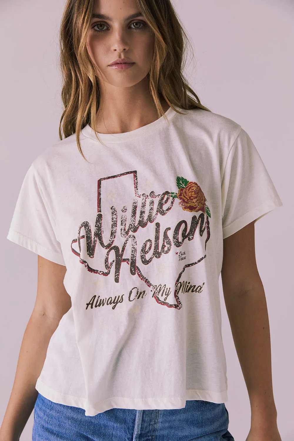 Willie Nelson Always On My Mind Vintage Jersey Crewneck Tee sold by Chaser