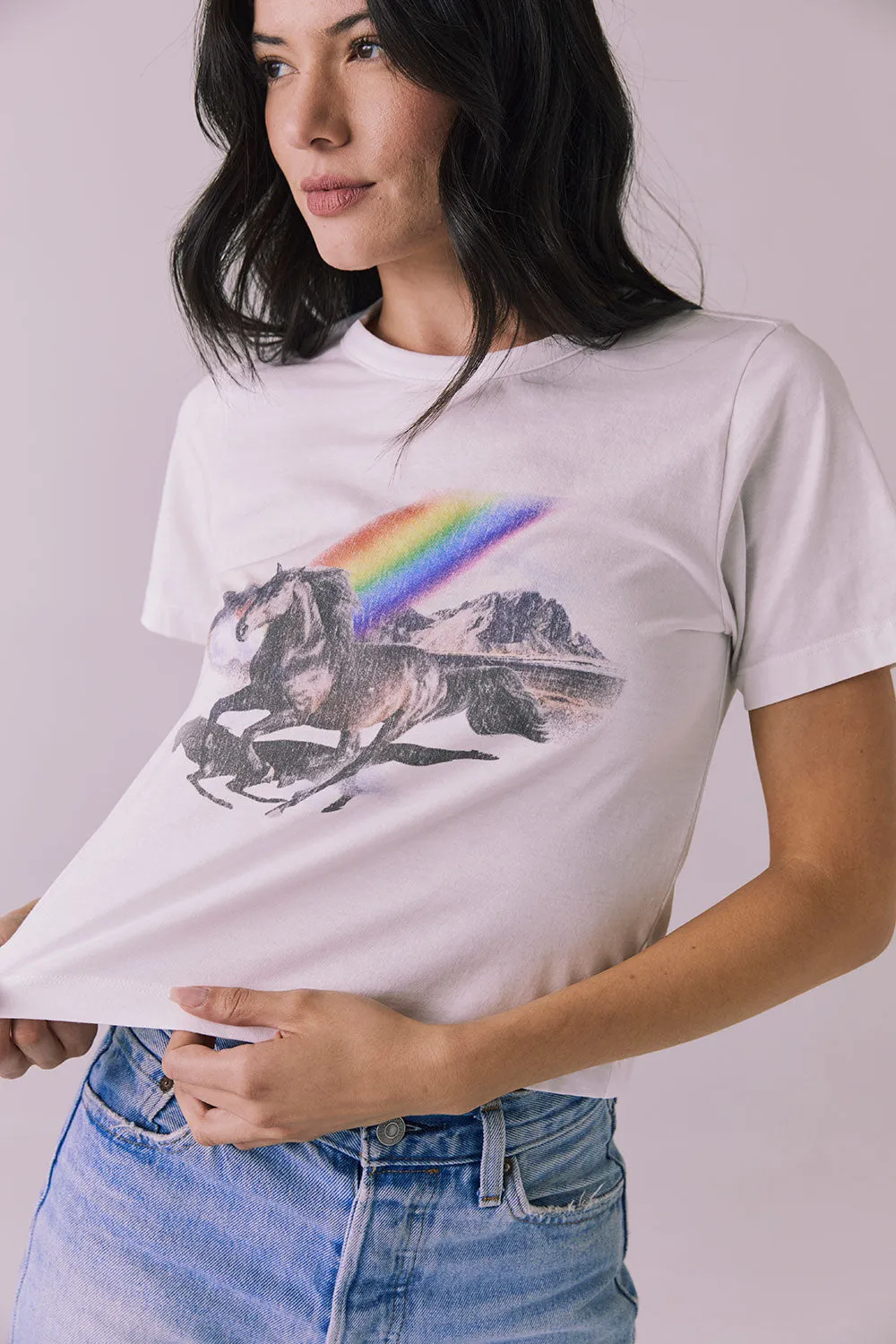 Stallion Embroidery Tee sold by Chaser product image thumbnail 4