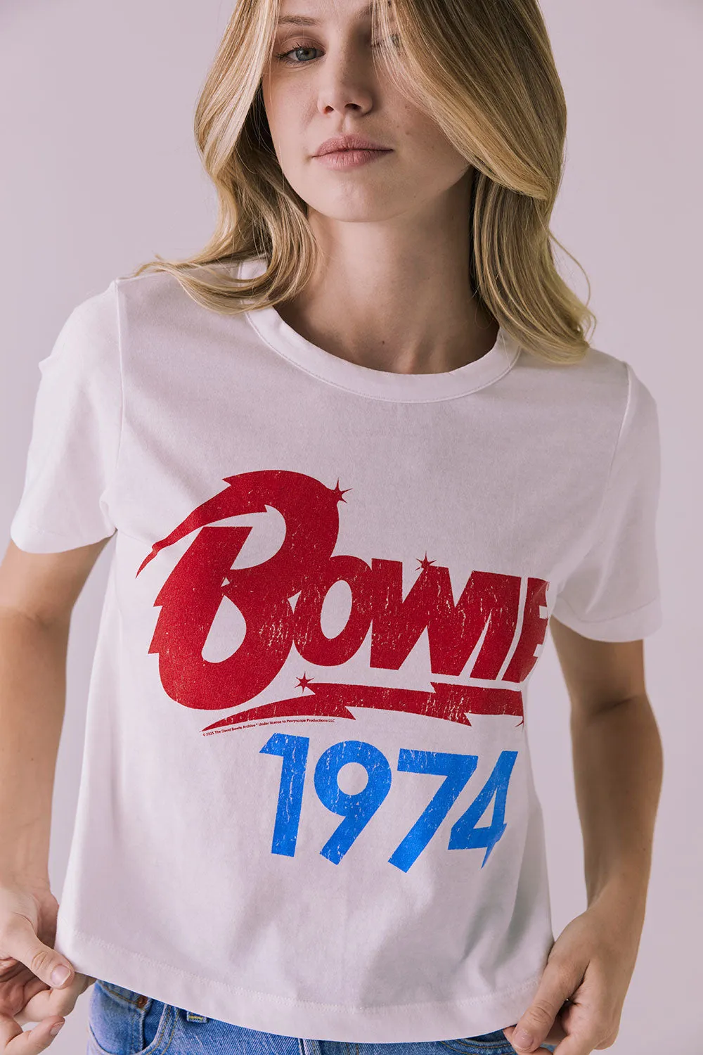 David Bowie Bowie 1974 Short Sleeve Embroidery Tee sold by Chaser product image thumbnail 3