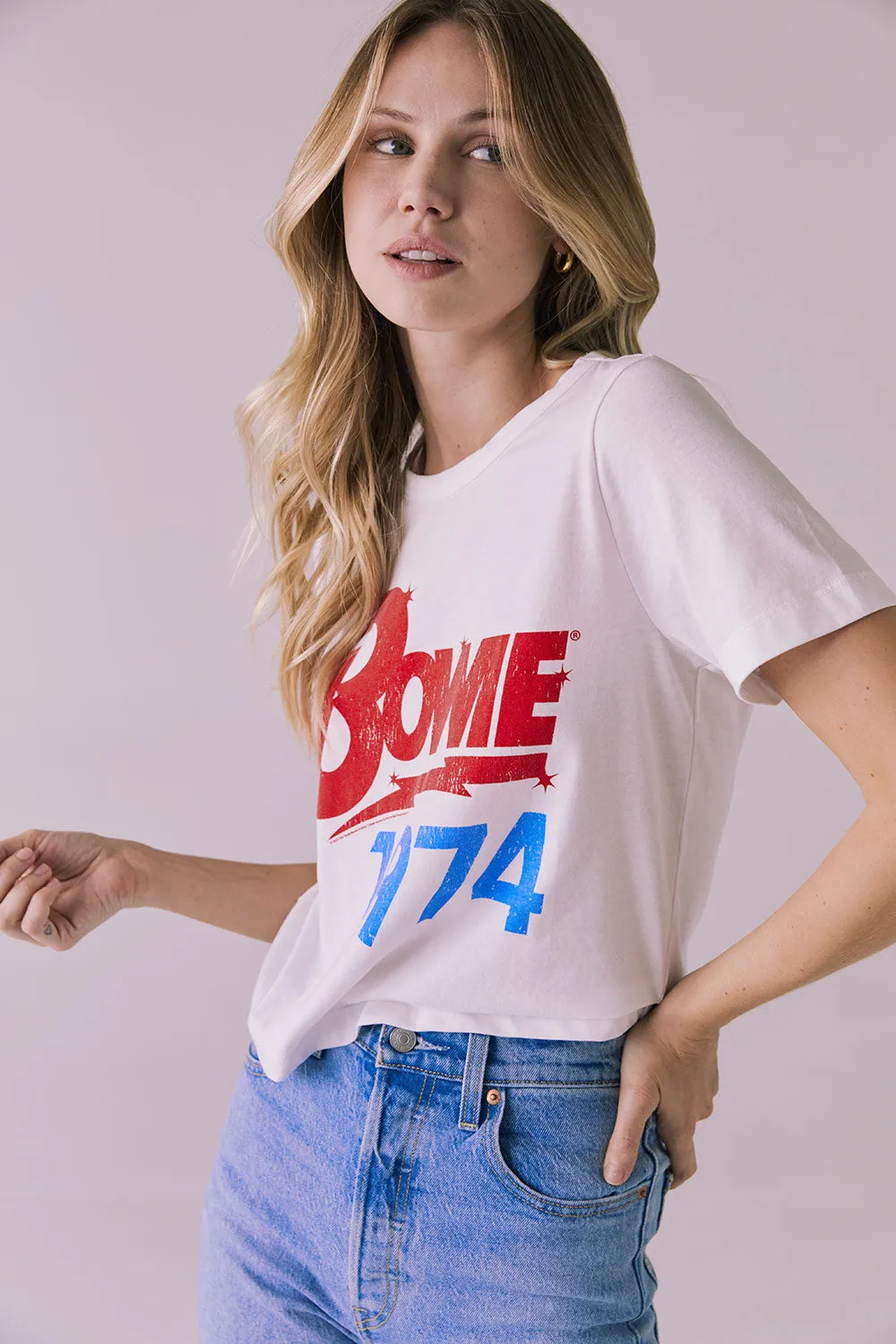 David Bowie Bowie 1974 Short Sleeve Embroidery Tee sold by Chaser product image thumbnail 4