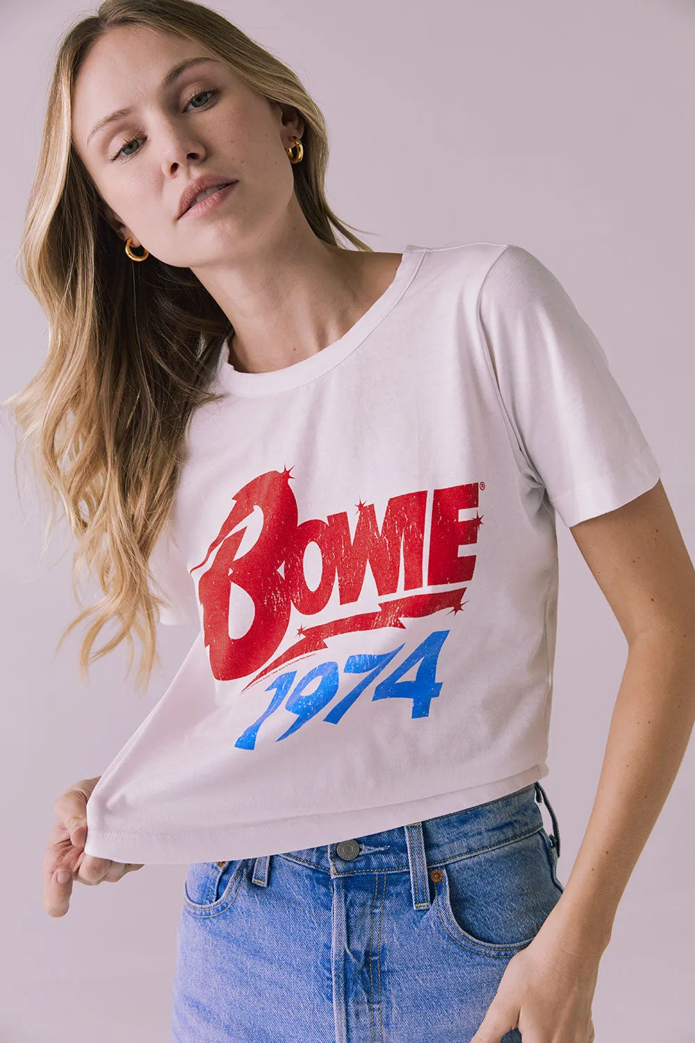 David Bowie Bowie 1974 Short Sleeve Embroidery Tee sold by Chaser product image thumbnail 2
