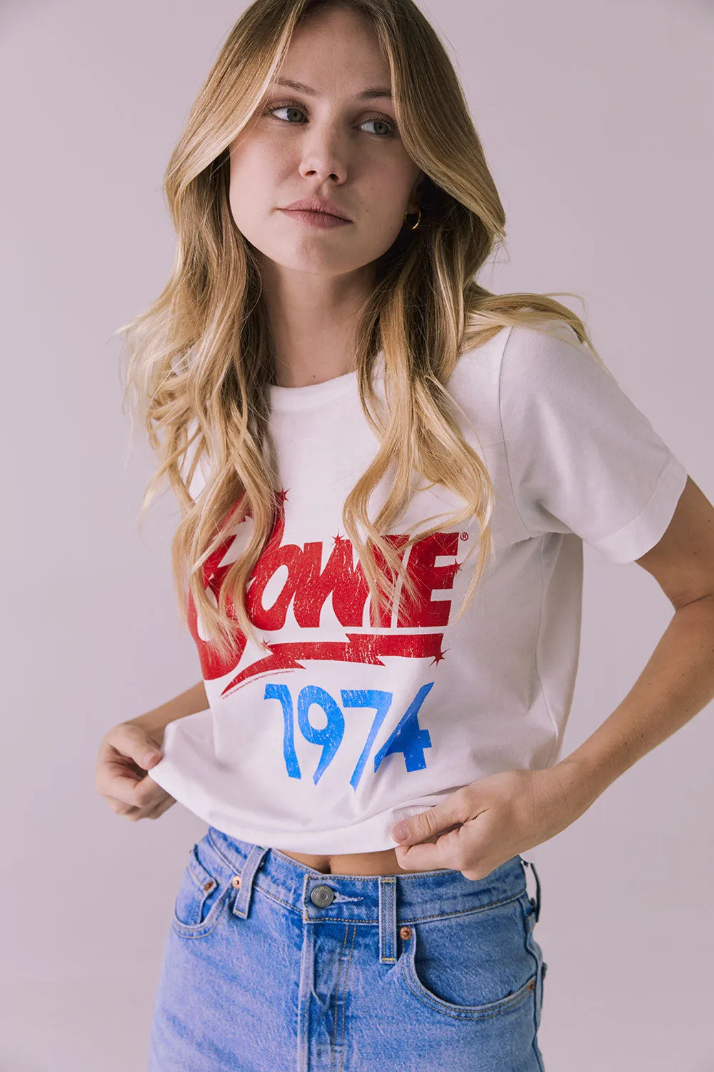 David Bowie Bowie 1974 Short Sleeve Embroidery Tee sold by Chaser
