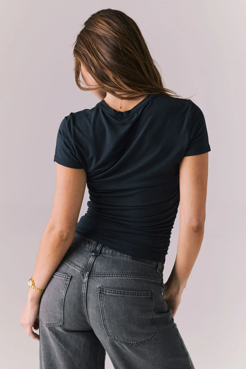 Licorice Black Louiss Tee sold by Chaser product image thumbnail 3