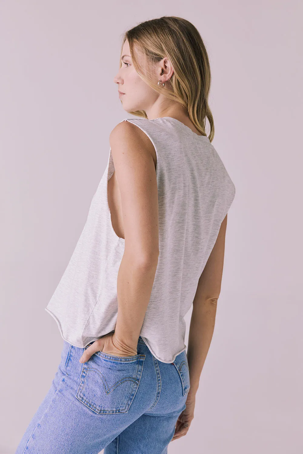 Eagle Light Heather Grey Tank sold by Chaser product image thumbnail 5