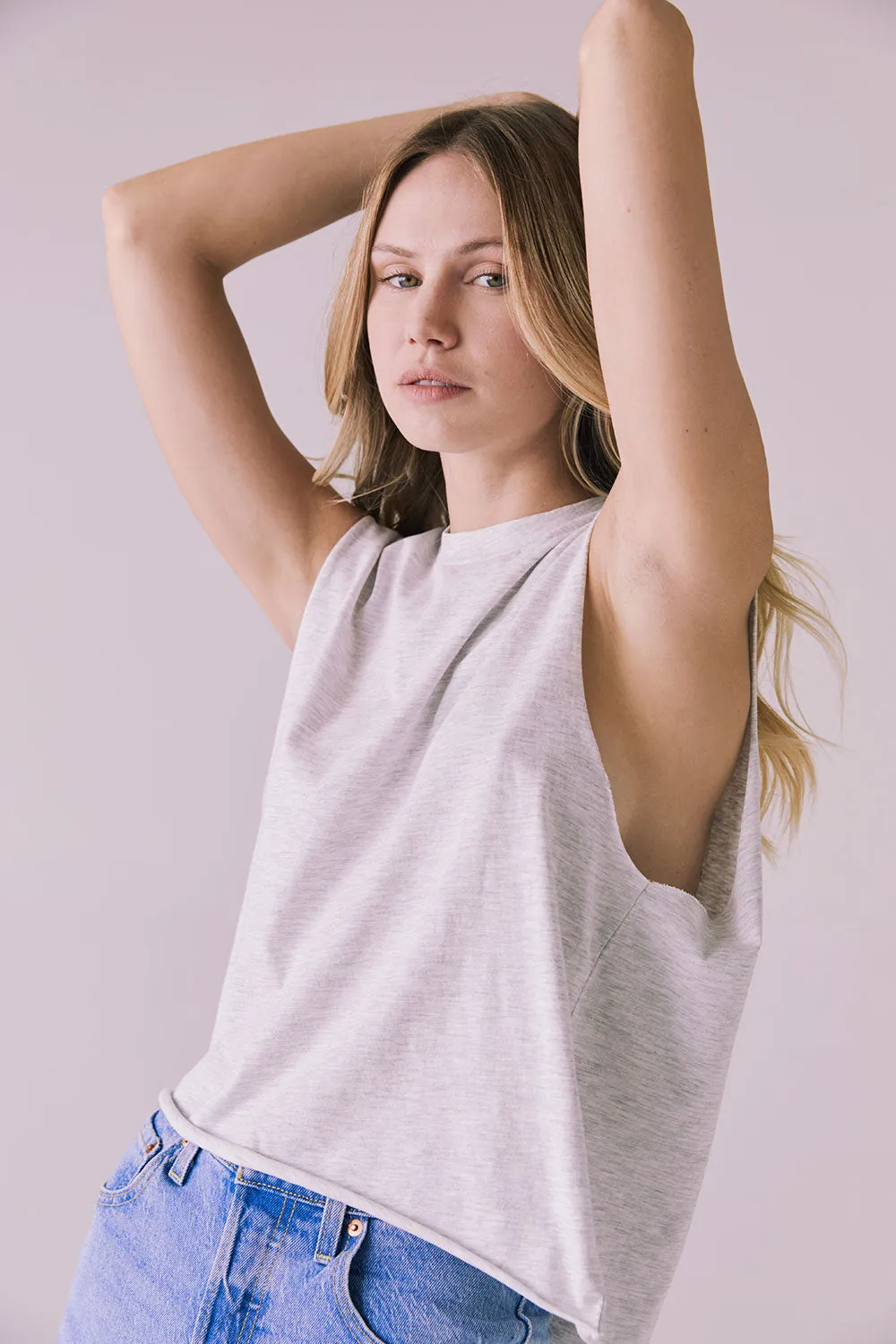 Eagle Light Heather Grey Tank sold by Chaser product image thumbnail 4